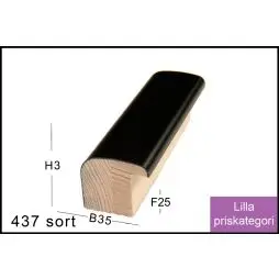 SPEJL I RAMME NR. 437 SORT - Spejle