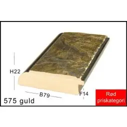 SPEJL I RAMME NR. 575 GULD - Spejle