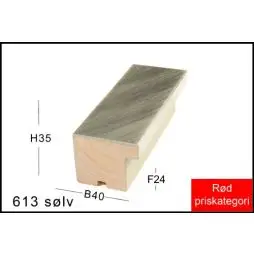 SPEJL I RAMME NR. 613 SØLV - Spejle