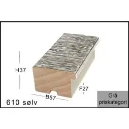 SPEJL I RAMME NR. 610 SØLV - Spejle