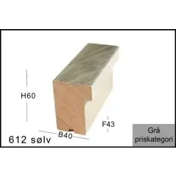 SPEJL I RAMME NR. 612 SØLV - Spejle