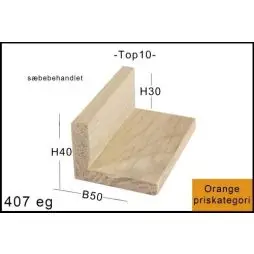Svæveramme Nr.  407 Sæbebehandlet Eg - Svæverammer I Standardmål